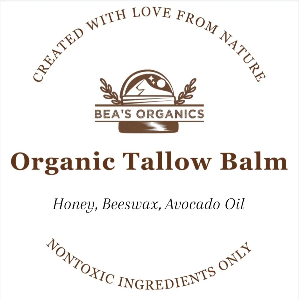 Rich and Organic Healing Tallow Balm with Honey and Electrolytes 4oz Moisturizer